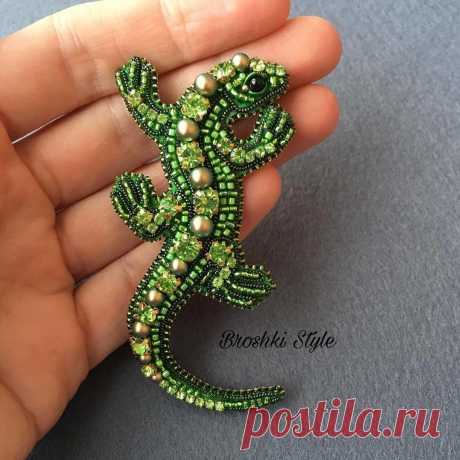 МАСТЕР-КЛАСС Замечательные брошки-ящерки