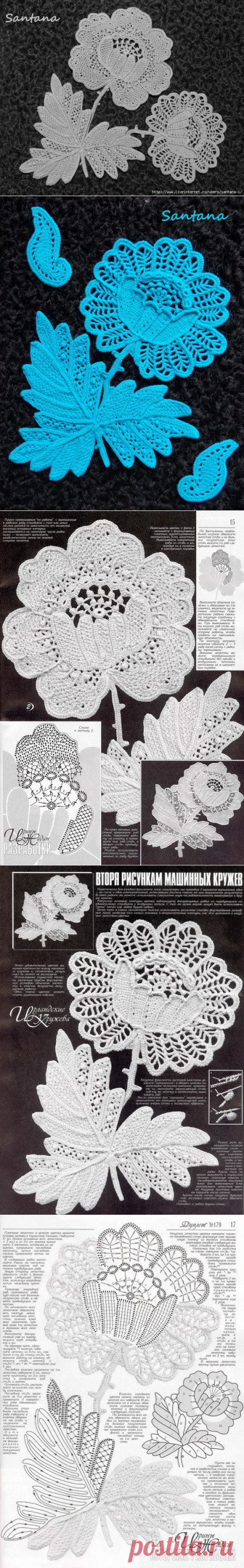 Розы (мотивы ирландского кружева)
