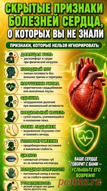 Скрытые признаки болезней сердца