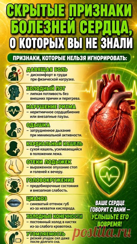 Скрытые признаки болезней сердца