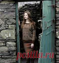 Пуловер двухцветным жаккардовым узором Windermere