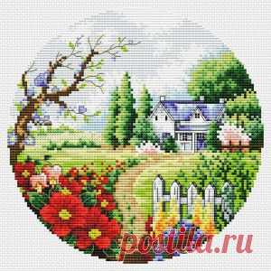 Вышивка времена года схема. Схема вышивки пейзажа  | Все о рукоделии: схемы, мастер классы, идеи на сайте labhousehold.com
