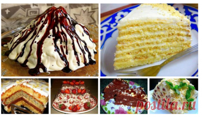 6 рецептов вкусных домашних тортов.