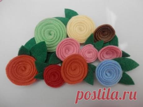 Rosa de feltro 1 - Artesanato passo a passo