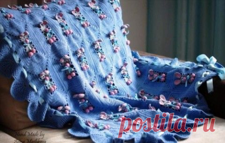 Плед из мотивов с зайчиками