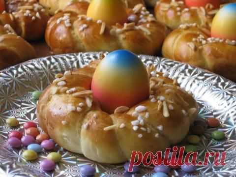 Сдобные веночки к Пасхе