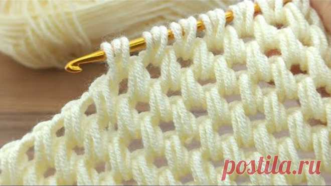 PERFECT 💯👌very easy Tunisian baby blanket model / Dolgulu tunus işi bebek battaniyesi modeli