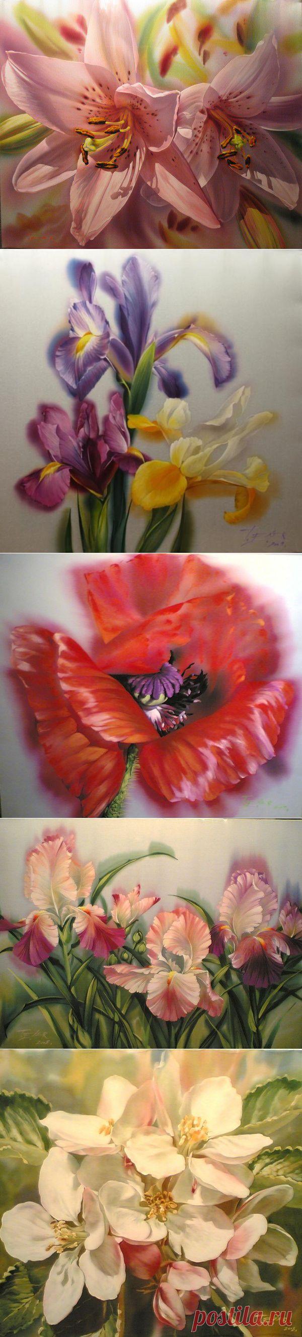 Роспись на шелке: восхитительные работы Елены Тенер