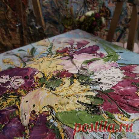 Картина Астры Фрагмент картины Екатерина Лебедева художник в 2025 г | Картины, Художник, Глиняные горшки