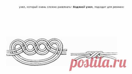 Узлы для закрепления резинки, лески, синтетических нитей в бижу-изделиях.