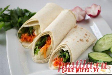 Рулет из лаваша с сыром сулугуни » Кулинарные рецепты домашней кухни, фото-рецепты / Кулинарная Копилка