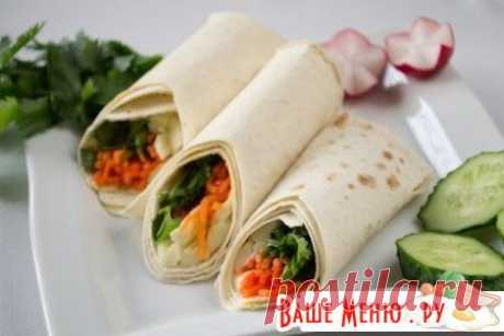 Рулет из лаваша с сыром сулугуни » Кулинарные рецепты домашней кухни, фото-рецепты / Кулинарная Копилка