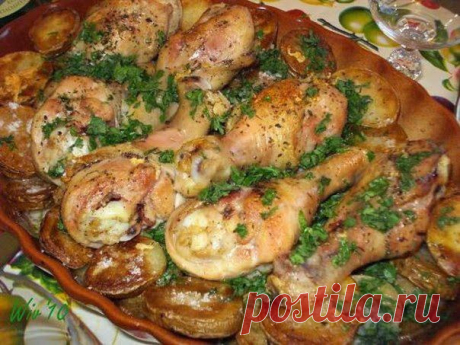 шеф-повар Одноклассники: Запеченная курица с картошкой