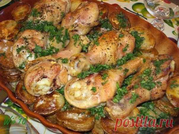 шеф-повар Одноклассники: Запеченная курица с картошкой