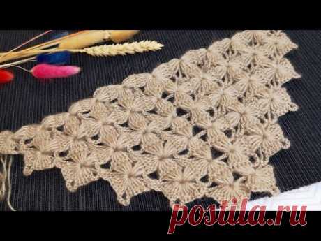 🦋Очень редкий УЗОР ДЛЯ ШАЛИ🦋В ней Вы не останетесь незамеченной🦋Crochet shawl