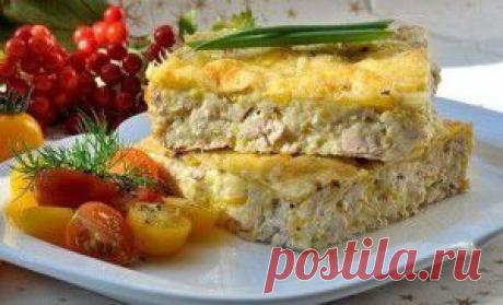 Легкий куриный пирог-запеканка | Простые и вкусные рецепты