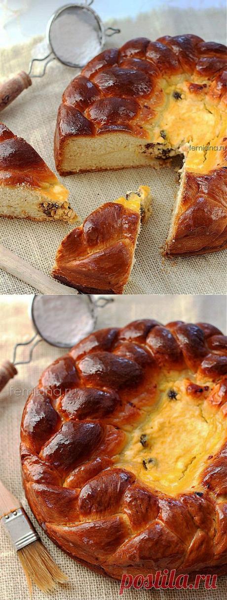 Вкусный пасхальный кулич с творожной начинкой и грецкими орехами | FEMIANA