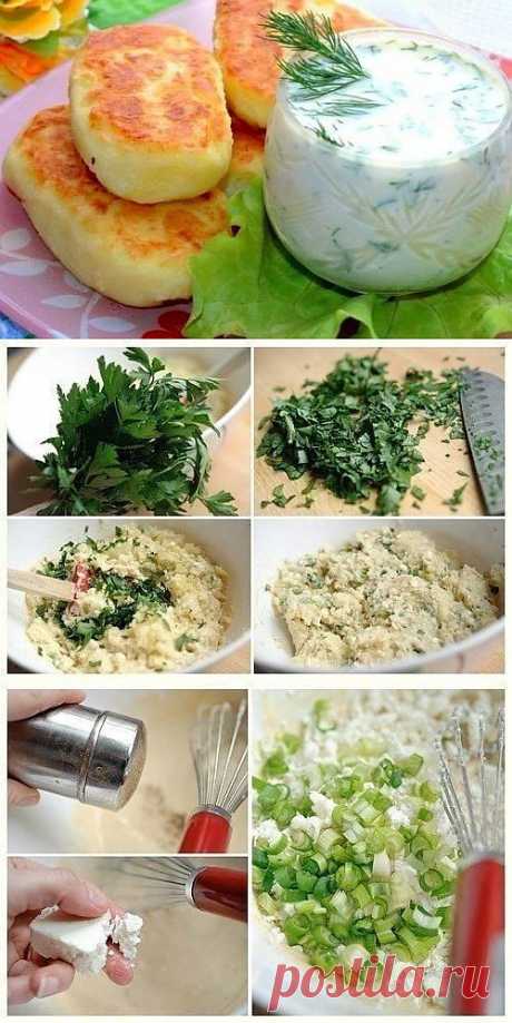 Картофельные оладьи с сыром