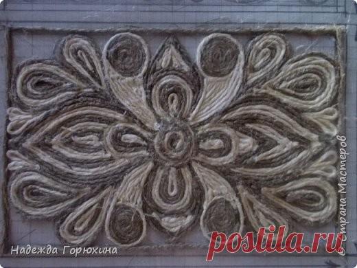 ​Шкатулка в технике джутовой филиграни