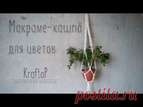 DIY Макраме кашпо своими руками для цветов / Подвес для цветов / Macrame planter
