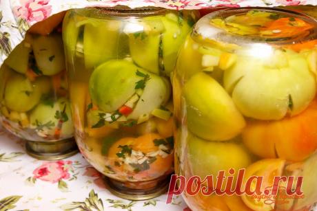 Зелёные помидоры с овощами и зеленью. | Вкусно и красиво с Натальей Балдук.