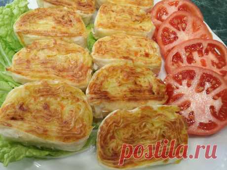 Картофельная закуска из лаваша.