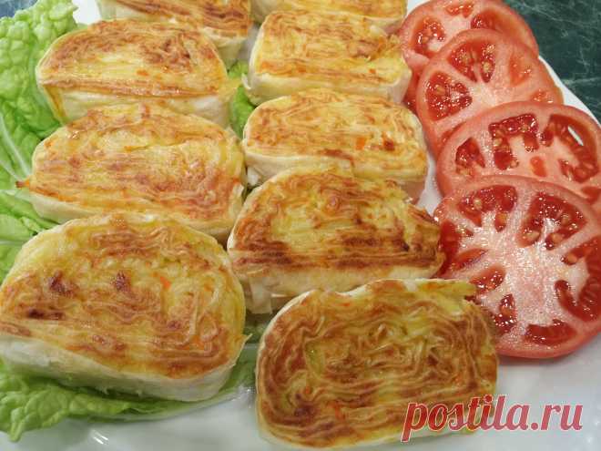 Картофельная закуска из лаваша.