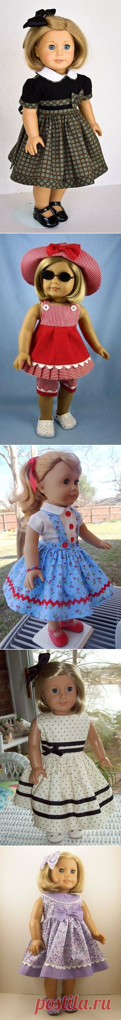 (30) Yellow sundress for 18 dolls or American Girl by mydollyscloset1 | My sewing