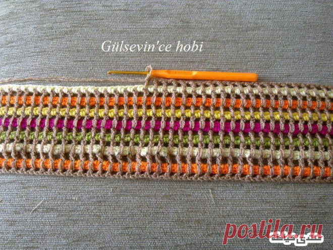 Интересный узор крючком. /