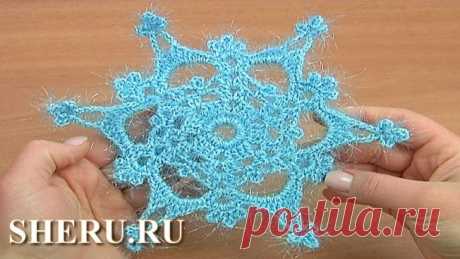 Снежинки крючком, вязание на новый год