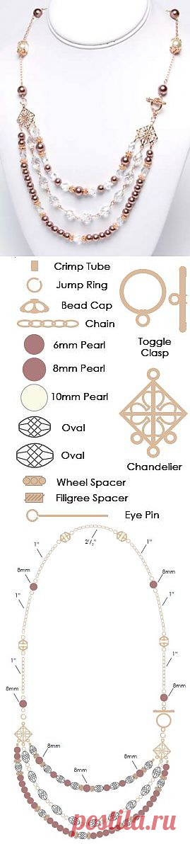 Rose Gold Romance Necklace | AllFreeJewelryMaking.com