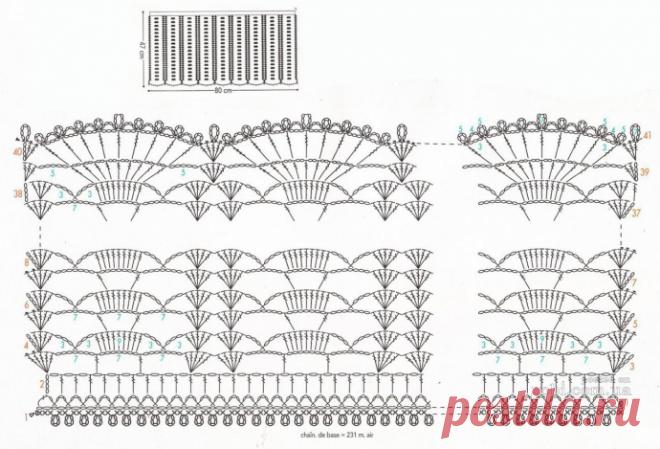 Занавеска крючком