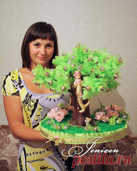 Конфетный дуб - делаем эффектный подарок! » Женский Мир