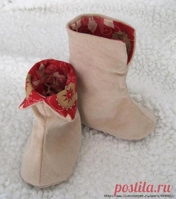 Детские носочки из флиса выкройка