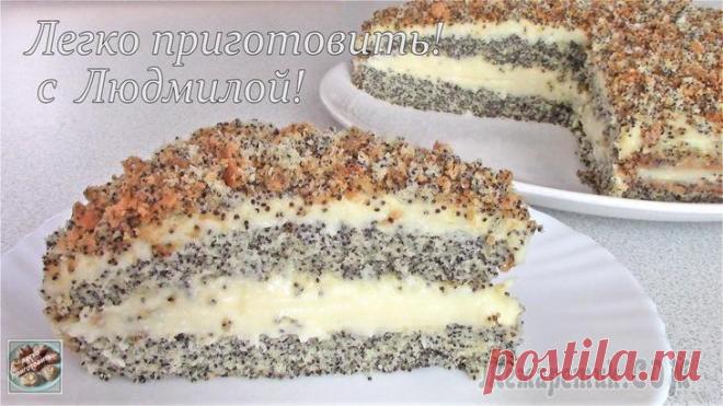 Нежный маковый торт с кокосовым ароматом Всем привет! Сегодня я хочу предложить Вам рецепт очень вкусного и нежного торта. В нем прекрасное сочетание маковых коржей и ароматного заварного крема с кокосовой стружкой. Коржи получаются хорошо п...