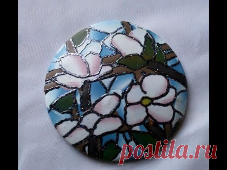 Polymer clay tutorial - faux stained glass + faux Tiffany effect