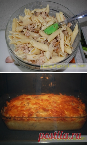 Запеканка из макарон с фаршем