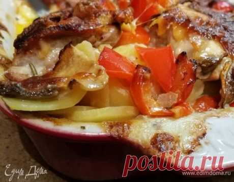 Картофельный гратен с курицей и белыми грибами рецепт 👌 с фото пошаговый | Едим Дома кулинарные рецепты от Юлии Высоцкой