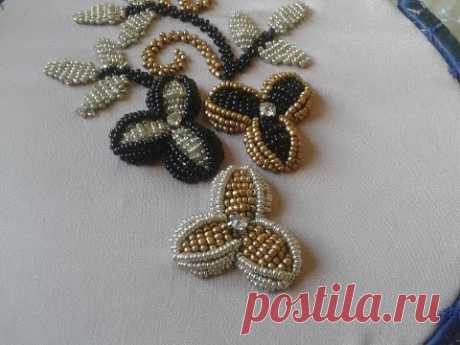 embroidery beautiful rose beads