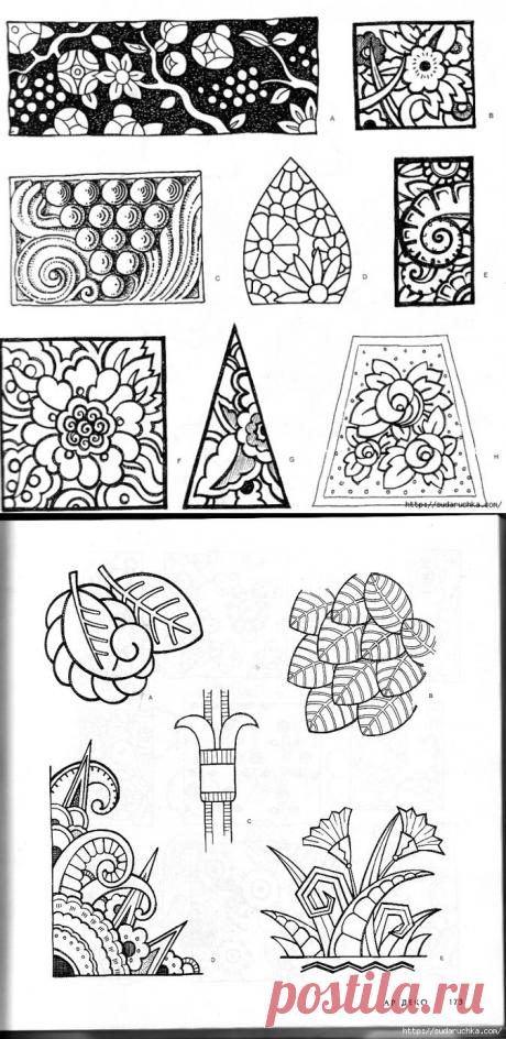 &quot;4000 мотивов: цветы и растения&quot;. Книга по росписи. Часть 2. / Ар Деко