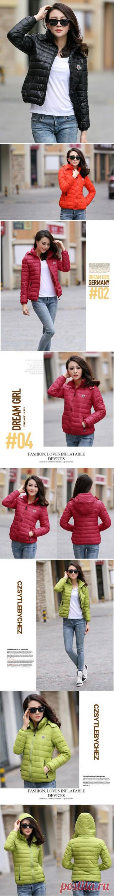 Aliexpress.com: Купить молния бренд зимние куртки короткие сплошной цвет хлопка проложенный одежды женщины девушка Tee женские зимние пальто Бесплатная доставка от надежных поставщиков капюшоном на жизни города
