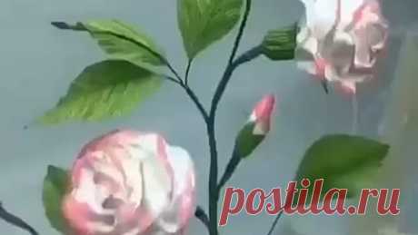 Цветы из туалетной бумаги