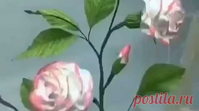 Цветы из туалетной бумаги
