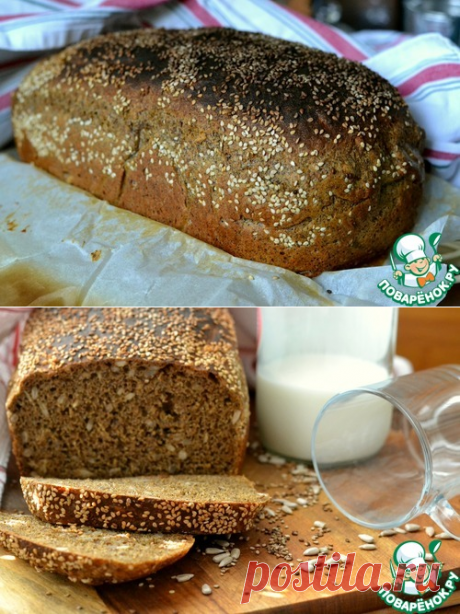 Темный хлеб с маком и семечками - кулинарный рецепт