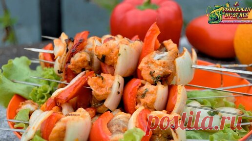 Минтай всё ещё может удивить, вкусный шащлык из рыбы в интересном маринаде! | Fisherman DV.27RUS | Дзен