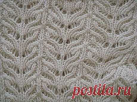 Узор спицами.