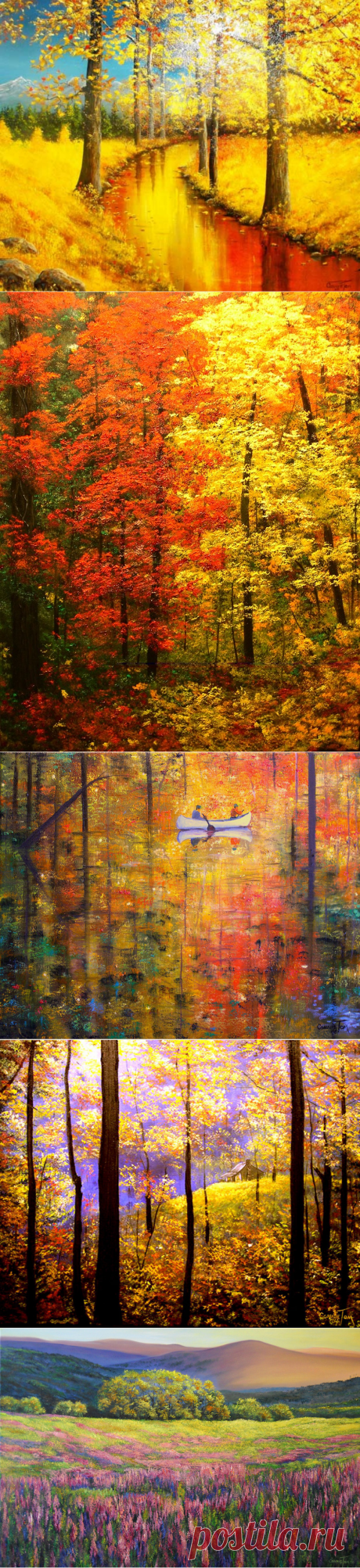 Золотистые пейзажи художницы Connie Tom