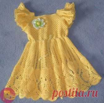 Нарядное детское платье, связанное крючком — Сделай сам, идеи для творчества - DIY Ideas