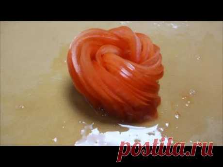 Tomato Rose Re-Do (better viewing angle) - How To Make Sushi Series