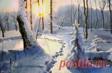 Художник Владимир Пасичник. Волшебная русская зима